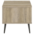 Pemberly Row Square Engineered Wood End Table With Shelf Pine and Gray
