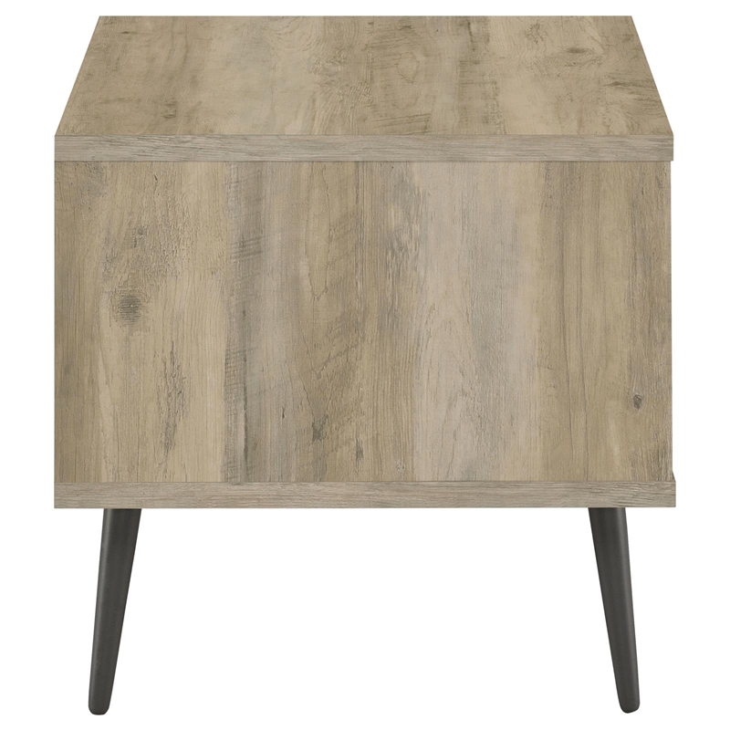 Pemberly Row Square Engineered Wood End Table With Shelf Pine and Gray