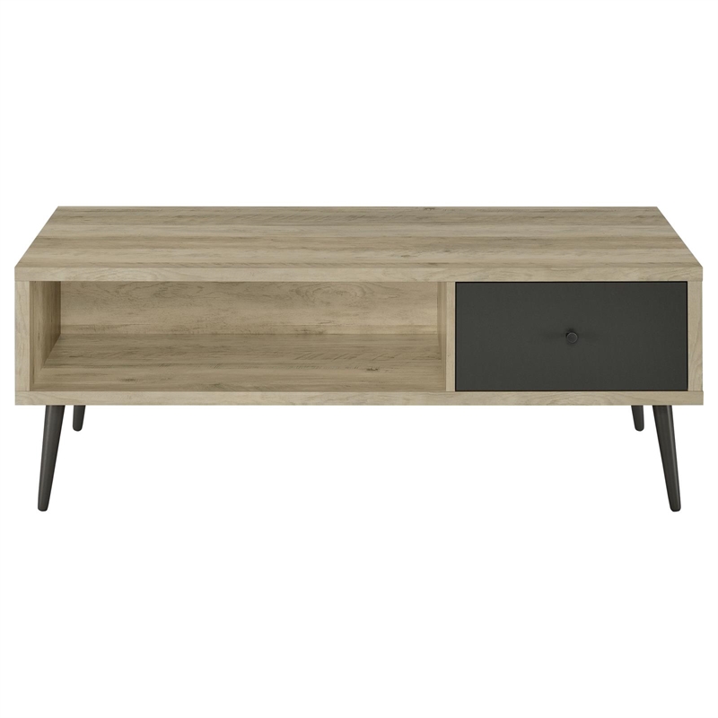 Pemberly Row 1-drawer Rectangular Engineered Wood Coffee Table Pine and Gray