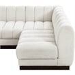 Pemberly Row 4-Piece Contemporary Fabric L-Shaped Modular Sectional in Cream
