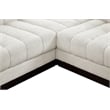 Pemberly Row 4-Piece Contemporary Fabric L-Shaped Modular Sectional in Cream