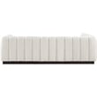 Pemberly Row 4-Piece Contemporary Fabric L-Shaped Modular Sectional in Cream