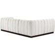 Pemberly Row 4-Piece Contemporary Fabric L-Shaped Modular Sectional in Cream