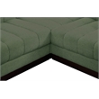 Pemberly Row 4-Piece Contemporary Fabric L-Shaped Modular Sectional in Green