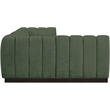 Pemberly Row 4-Piece Contemporary Fabric L-Shaped Modular Sectional in Green