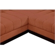Pemberly Row 5-Piece Contemporary Fabric L-Shaped Modular Sectional in Orange