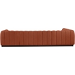 Pemberly Row 5-Piece Contemporary Fabric L-Shaped Modular Sectional in Orange