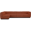Pemberly Row 5-Piece Contemporary Fabric L-Shaped Modular Sectional in Orange