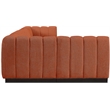 Pemberly Row 5-Piece Contemporary Fabric L-Shaped Modular Sectional in Orange