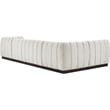Pemberly Row 5-Piece Contemporary Fabric L-Shaped Modular Sectional in Cream