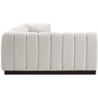 Pemberly Row 5-Piece Contemporary Fabric L-Shaped Modular Sectional in Cream