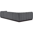 Pemberly Row 5-Piece Contemporary Fabric L-Shaped Modular Sectional in Dark Gray