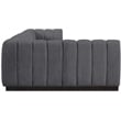 Pemberly Row 5-Piece Contemporary Fabric L-Shaped Modular Sectional in Dark Gray