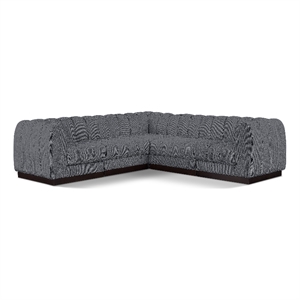 Pemberly Row 101&quot 5-Piece Contemporary Fabric Modular Sectional in Dark Gray