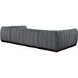 Pemberly Row 6-Piece Contemporary Fabric U-Shaped Modular Sectional in Dark Gray
