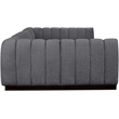 Pemberly Row 6-Piece Contemporary Fabric U-Shaped Modular Sectional in Dark Gray