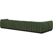 Pemberly Row 6-Piece Contemporary Fabric L-Shaped Modular Sectional in Green