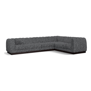 Pemberly Row133&quot 6-Piece Contemporary Fabric Modular Sectional in Dark Gray