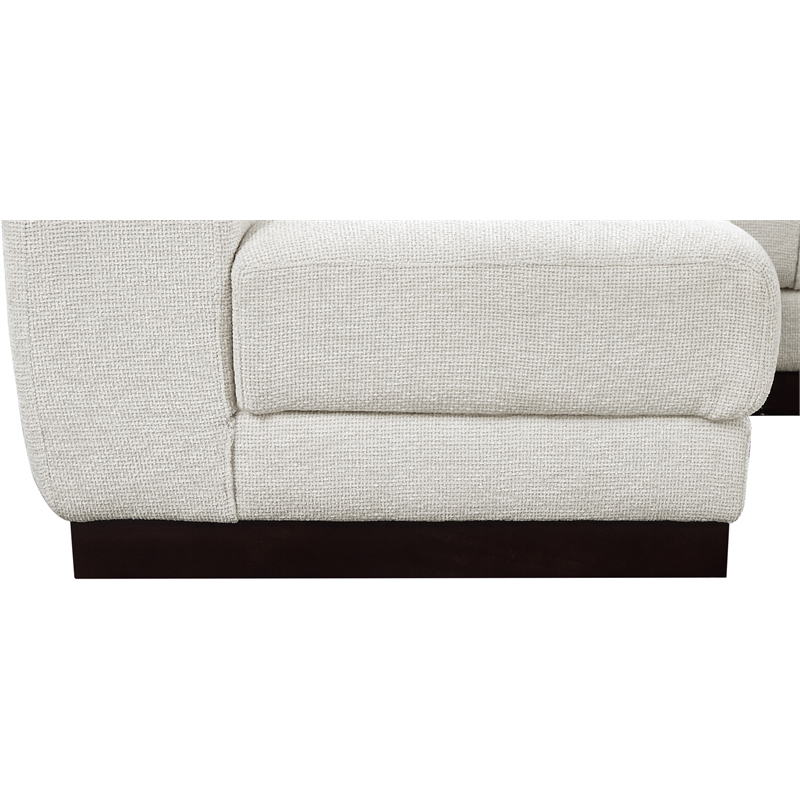 Pemberly Row 7-Piece L-Shaped Contemporary Fabric Modular Sectional in Cream