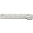 Pemberly Row 7-Piece L-Shaped Contemporary Fabric Modular Sectional in Cream