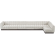 Pemberly Row 7-Piece L-Shaped Contemporary Fabric Modular Sectional in Cream