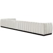 Pemberly Row 7-Piece L-Shaped Contemporary Fabric Modular Sectional in Cream