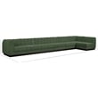 Pemberly Row 7-Piece L-Shaped Contemporary Fabric Modular Sectional in Green