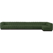 Pemberly Row 7-Piece L-Shaped Contemporary Fabric Modular Sectional in Green