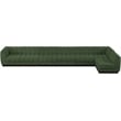 Pemberly Row 7-Piece L-Shaped Contemporary Fabric Modular Sectional in Green