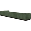Pemberly Row 7-Piece L-Shaped Contemporary Fabric Modular Sectional in Green