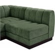 Pemberly Row 7-Piece L-Shaped Contemporary Fabric Modular Sectional in Green