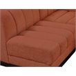 Pemberly Row 8-Piece U-Shaped Contemporary Fabric Modular Sectional in Orange