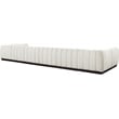 Pemberly Row 8-Piece U-Shaped Contemporary Fabric Modular Sectional in Cream
