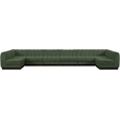Pemberly Row 8-Piece U-Shaped Contemporary Fabric Modular Sectional in Green