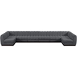 Pemberly Row 8-Piece U-Shaped Contemporary Fabric Modular Sectional in Dark Gray