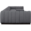 Pemberly Row 8-Piece U-Shaped Contemporary Fabric Modular Sectional in Dark Gray