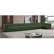 Pemberly Row 8-Piece L-Shaped Contemporary Fabric Modular Sectional in Green