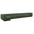 Pemberly Row 8-Piece L-Shaped Contemporary Fabric Modular Sectional in Green
