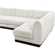 Pemberly Row 9-Piece U-Shaped Contemporary Fabric Modular Sectional in Cream