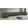 Pemberly Row 9-Piece U-Shaped Contemporary Fabric Modular Sectional in Green