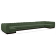 Pemberly Row 9-Piece U-Shaped Contemporary Fabric Modular Sectional in Green