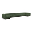 Pemberly Row 9-Piece U-Shaped Contemporary Fabric Modular Sectional in Green