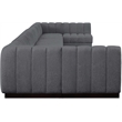 Pemberly Row 9-Piece U-Shaped Contemporary Fabric Modular Sectional in Dark Gray