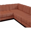 Pemberly Row 7-Piece U-Shaped Contemporary Fabric Modular Sectional in Orange