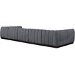 Pemberly Row 7-Piece U-Shaped Contemporary Fabric Modular Sectional in Dark Gray