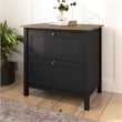 Pemberly Row 2 Drawer Lateral File Cabinet in Vintage Black and Reclaimed Pine