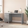Pemberly Row 54W Office Desk with Drawers in Platinum Gray - Engineered Wood