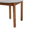 Pemberly Row Gray Boucle Fabric and Brown Wood 2-Piece Dining Chair Set
