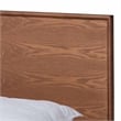 Pemberly Row Walnut Brown Wood and Rattan Full Size 3-Piece Bedroom Set