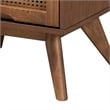 Pemberly Row Walnut Brown Wood and Rattan King Size 3-Piece Bedroom Set